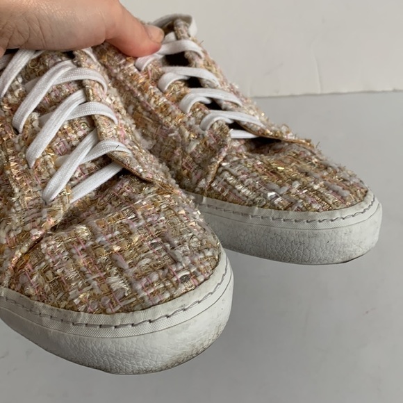 Zara Trafaluc Banana Sequin Tweed Sneakers - Picture 4 of 16